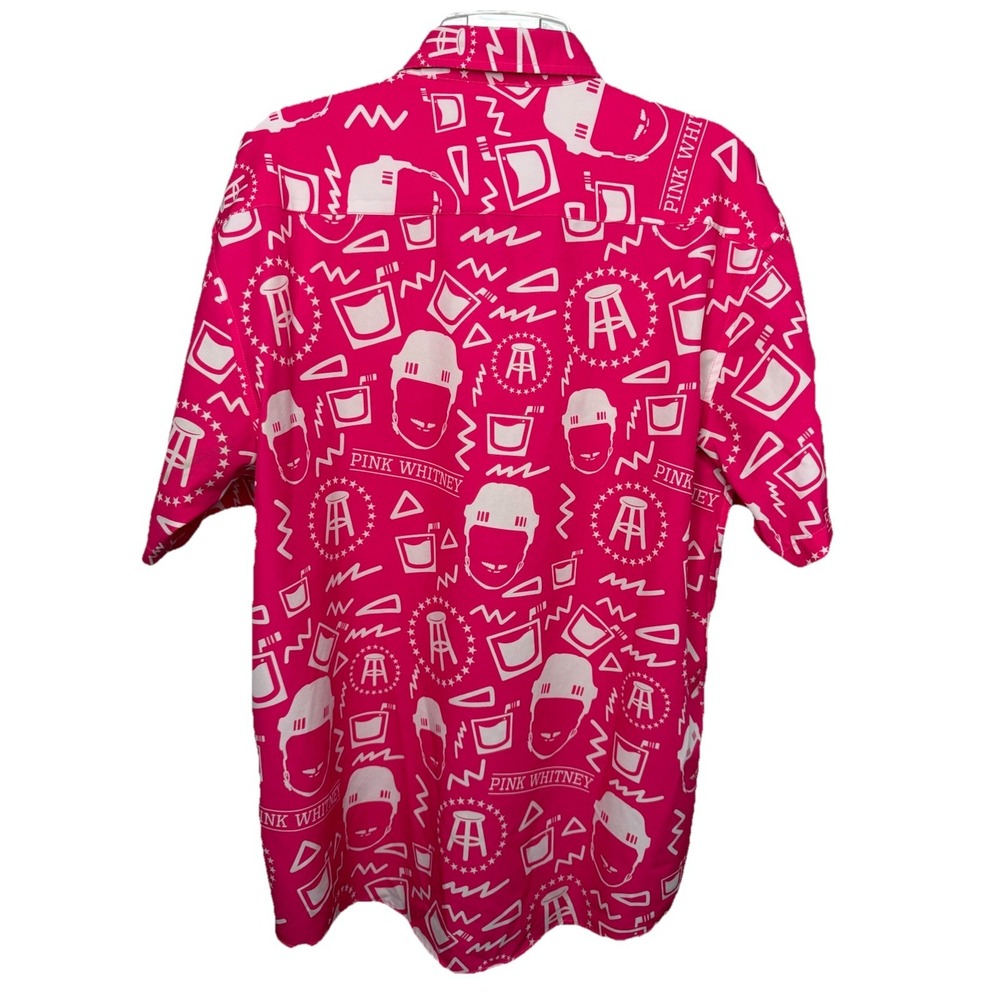 Pink Whitney Barstool Sports TropicalBros Mens Large Pink Button Down Shirt - Picture 6 of 11